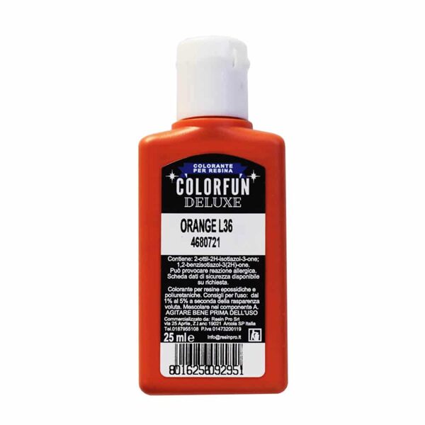 EPOKSĪDA SVEĶU KRĀSA COLORFUN DELUXE, ORANGE, 25 ml