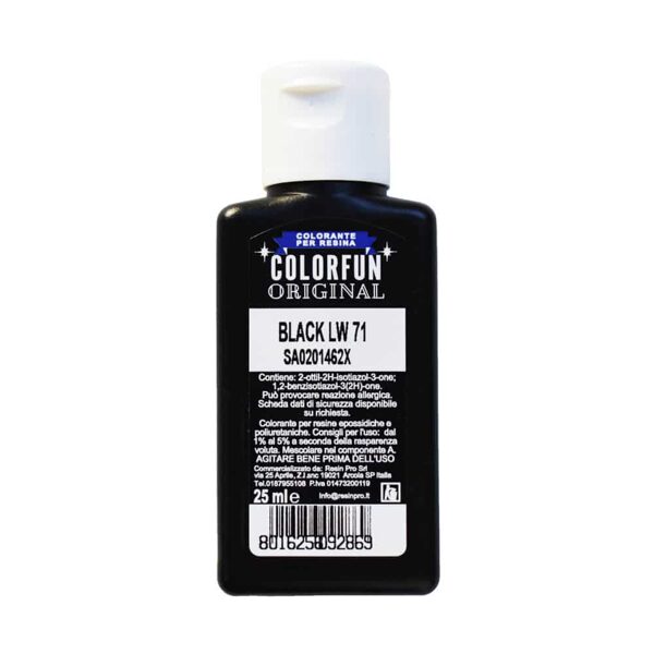 EPOKSĪDA SVEĶU KRĀSA COLORFUN DELUXE, BLACK, 25 ml